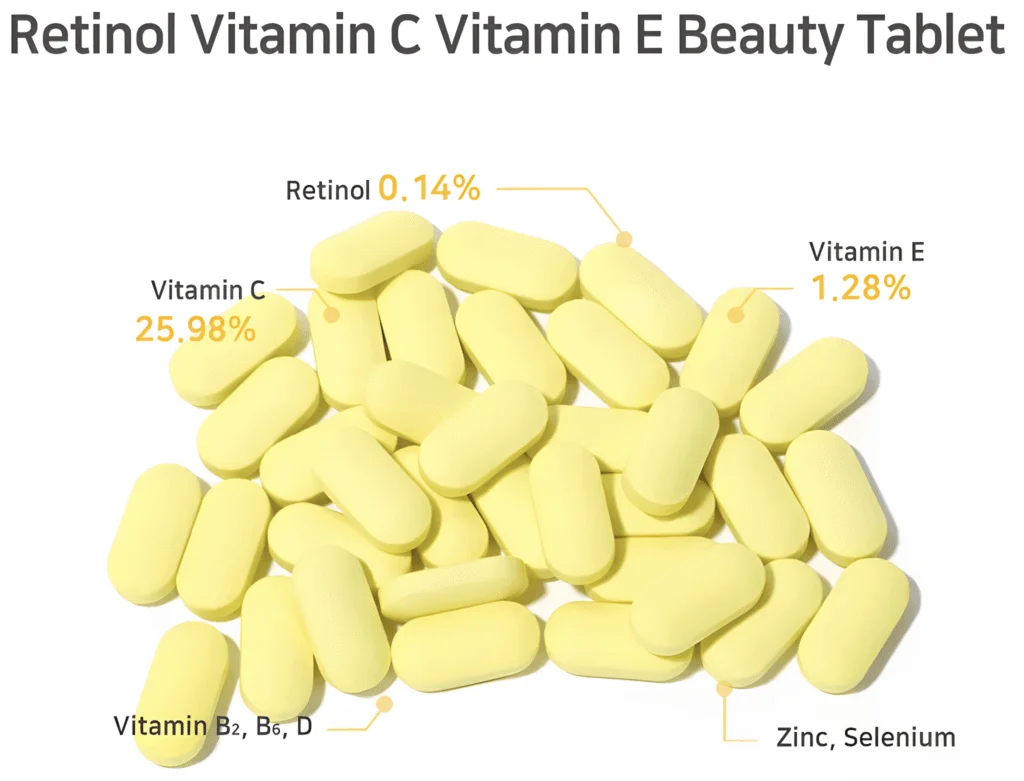 APLB Retinol Vitamina C Vitamina E Beauty Tablet
