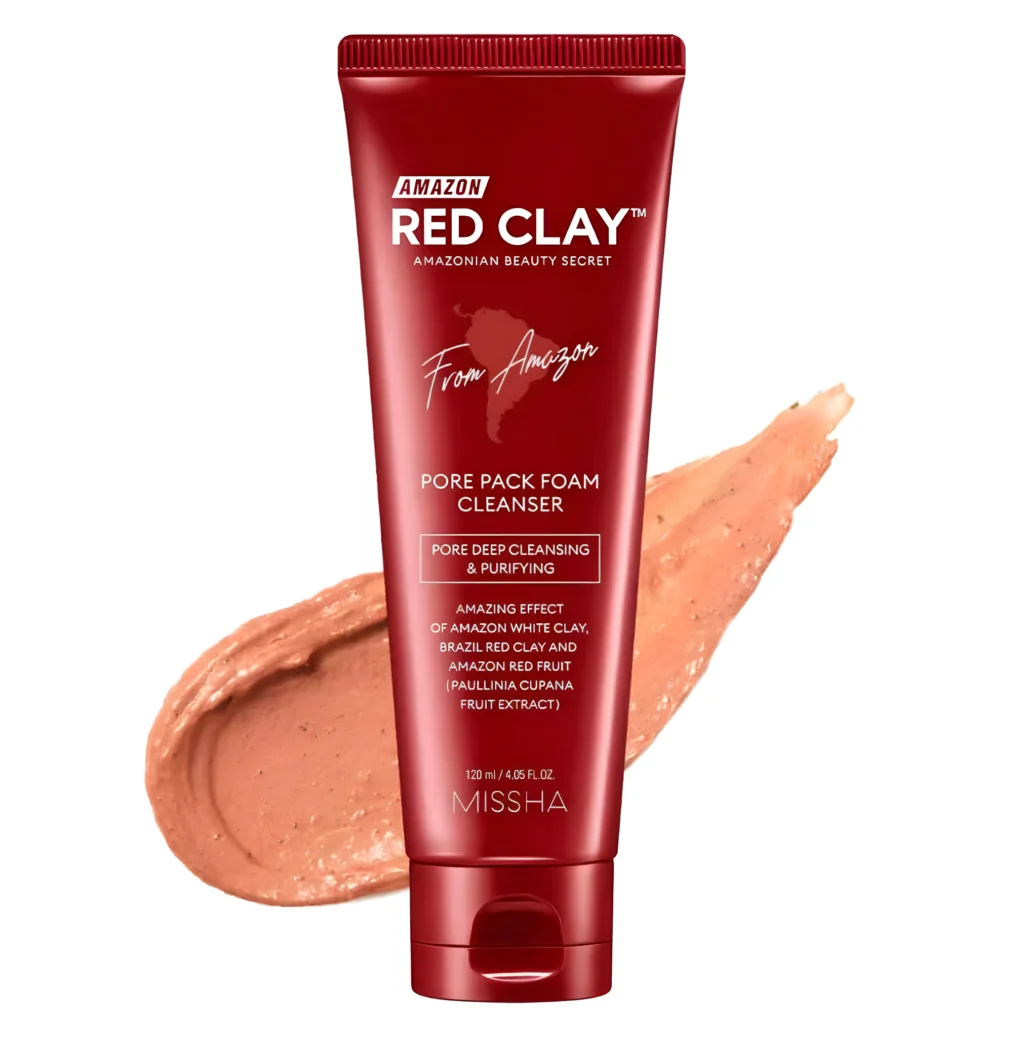 Missha Amazon Red Clay Pore Pack Foam Cleanser 120ml