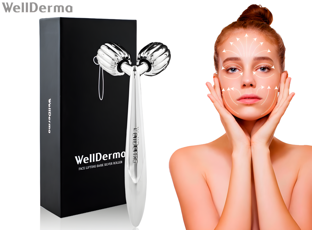 WellDerma Face Lifting Roller Dark Silver
