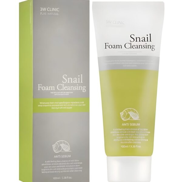 3W CLINIC Foam Cleansing Snail 100ml