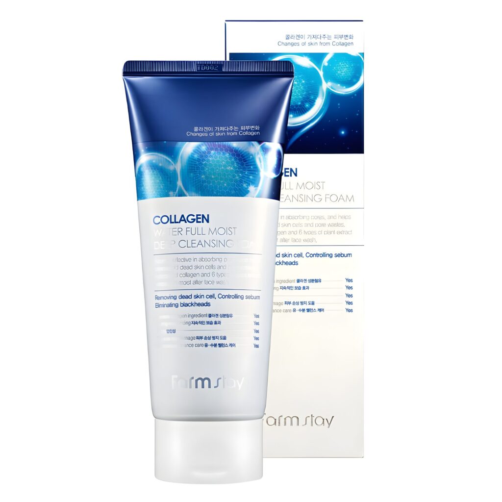 FarmStay Collagen Water Full Moist Deep Cleansing Foam 180ml