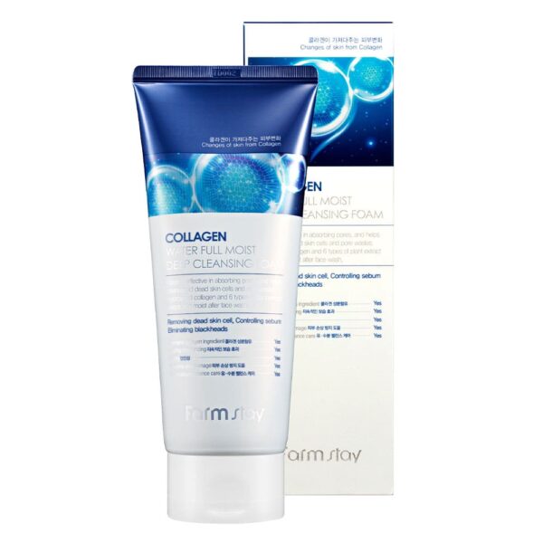 FarmStay Collagen Water Full Moist Deep Cleansing Foam 180ml