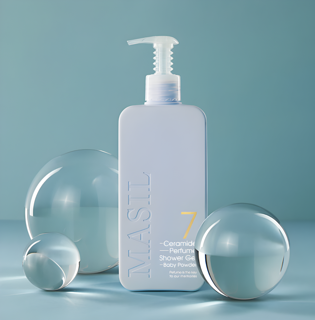 MASIL 7 CERAMIDE PERFUME BABY POWDER SHOWER GEL 500ml MASIL 7 CERAMIDE PERFUME BABY POWDER SHOWER GEL 500ml