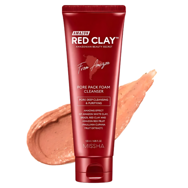 Missha Amazon Red Clay Pore Pack Foam Cleanser 120ml