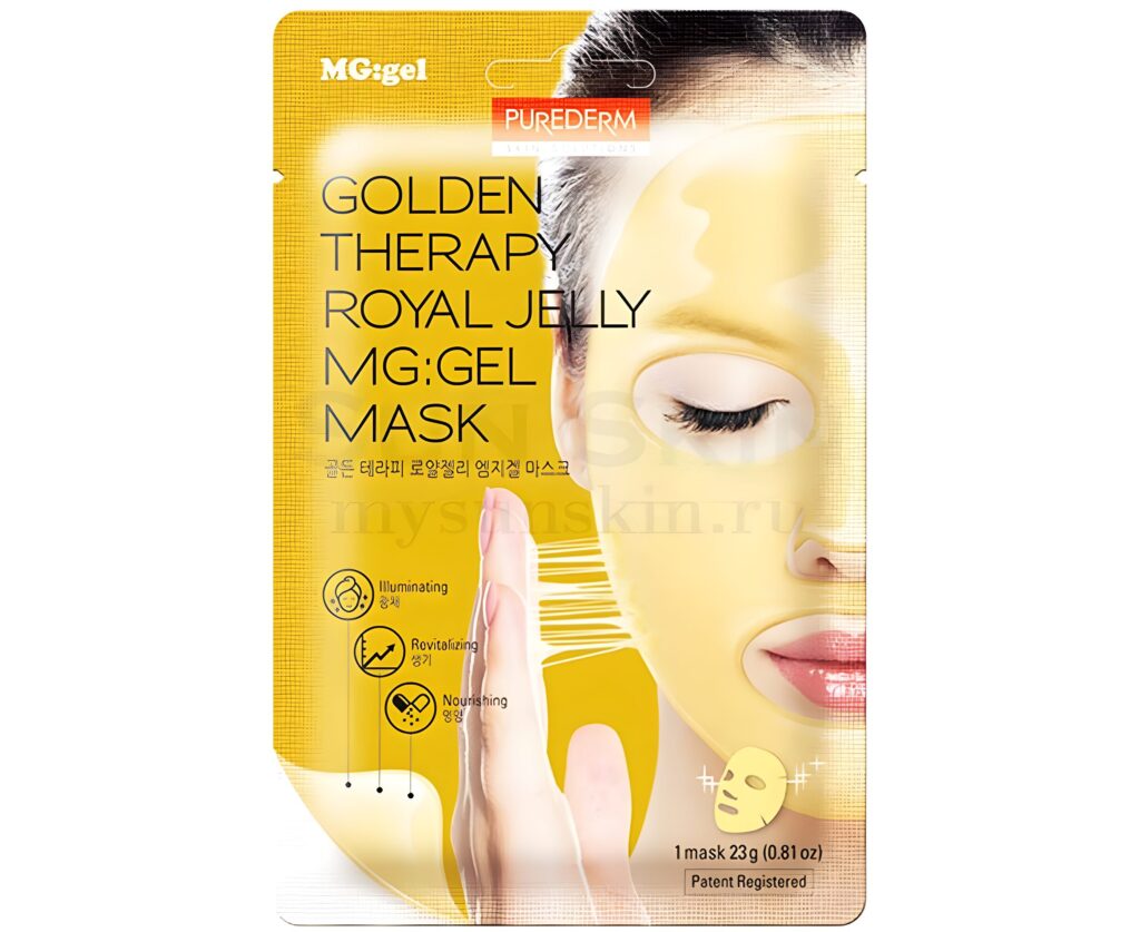 PUREDERM Golden Therapy Royal Jelly MG:Gel Mask 23g