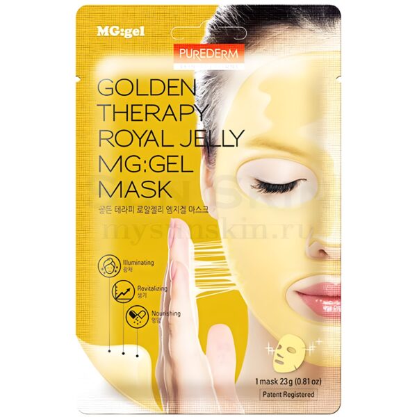 PUREDERM Golden Therapy Royal Jelly MG:Gel Mask 23g