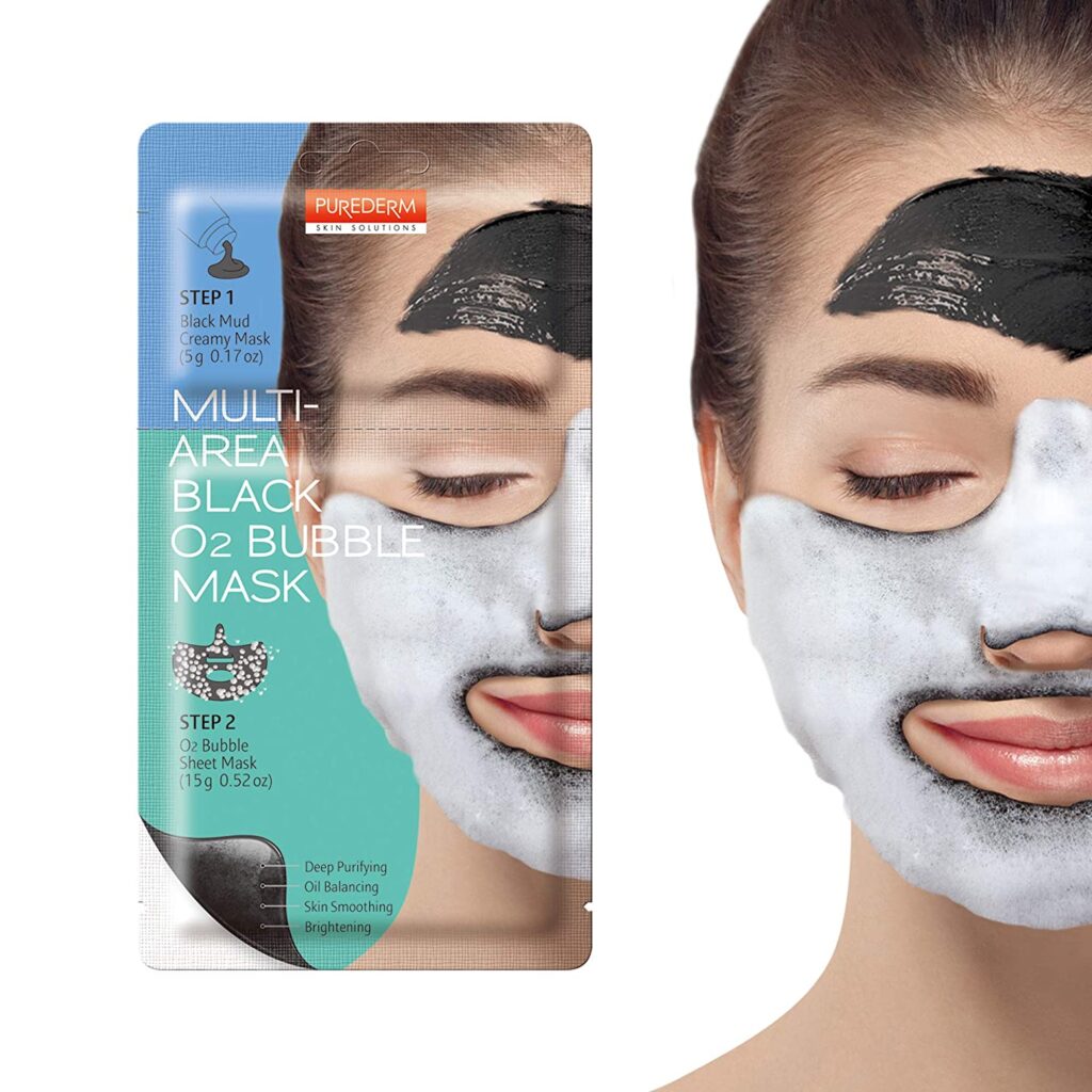 PUREDERM Multi-Area Black O2 Bubble Mask 